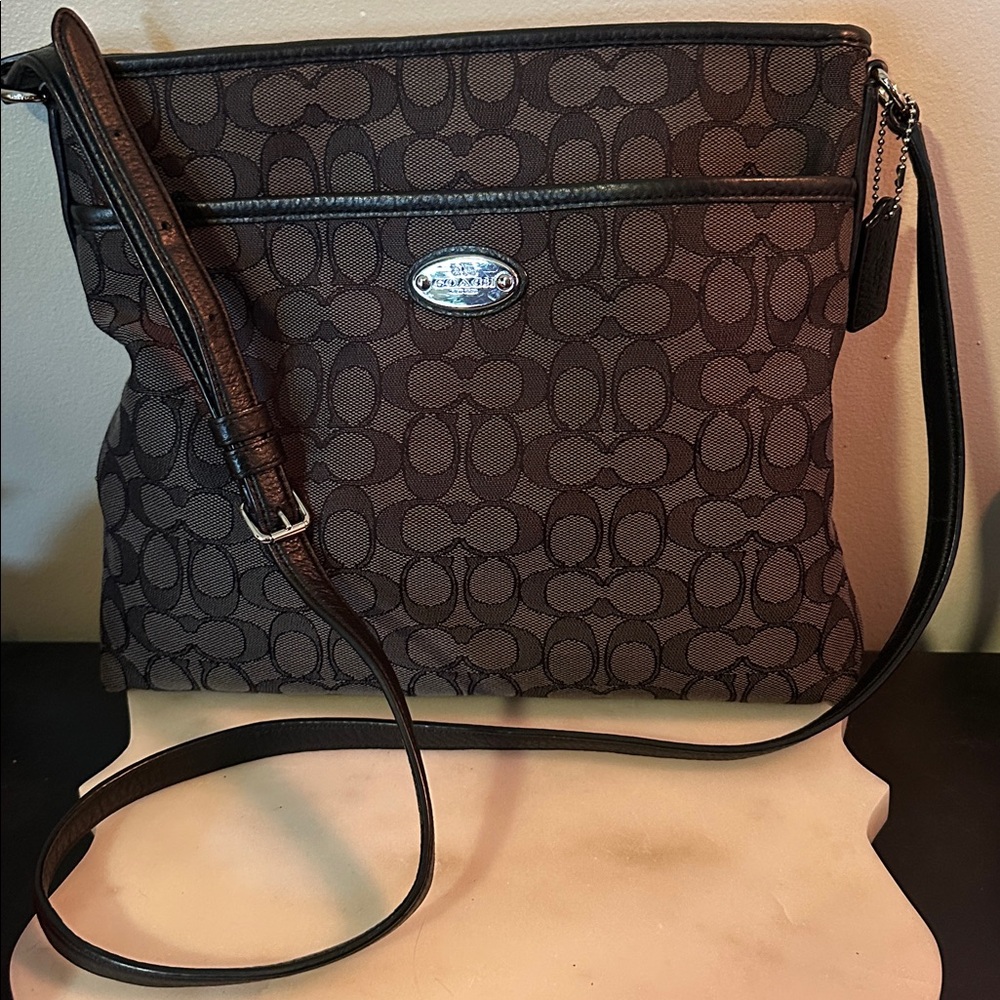 Coach Signature C crossbody Purse jacquard, leather